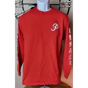 PRIMITIVE Hot Chili Sauce ROOSTER SHIRT Red Long Sleeve Mens M HUY FONG FOODS